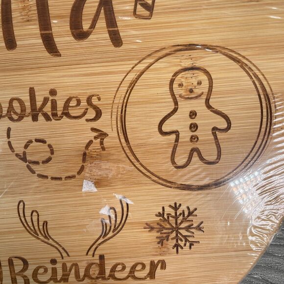 Totally Bamboo Treats for Santa Reindeer 14in Christmas Holiday Lazy Susan NEW - Picture 5 of 10